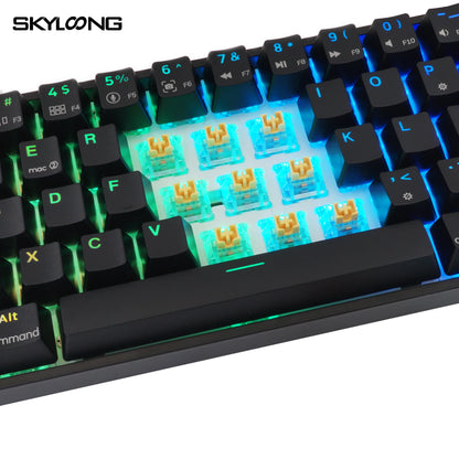 GK61 Mechanical Keyboard 60% SK61 Optical Hot Swappable RGB Mini Bluetooth Wireless Gaming Keyboards for Gamers Desktop