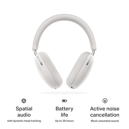 Pro Wireless Headphones Bluetooth,Active Noise Canceling over Ear Headphones with Microphones Hifi Audio Headset for Ios/Android-Silver