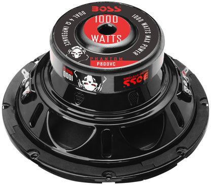 8-Inch Dual Voice Coil 4-Ohm 1000-Watt Car Subwoofer, Black | P80DVC