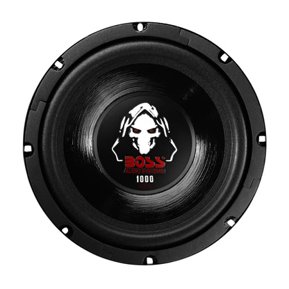 8-Inch Dual Voice Coil 4-Ohm 1000-Watt Car Subwoofer, Black | P80DVC