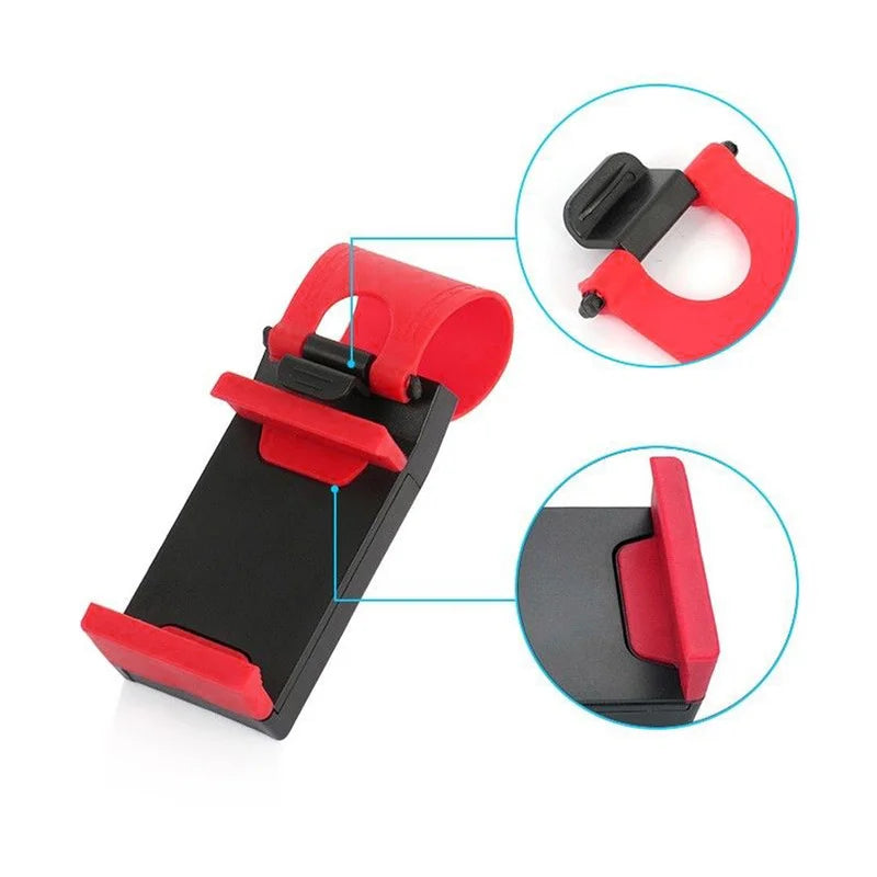 Car Steering Wheel Phone Clip Mount Holder Universal Kit Bike Auto Camera GPS Stand Bracket Car Interior Accessories